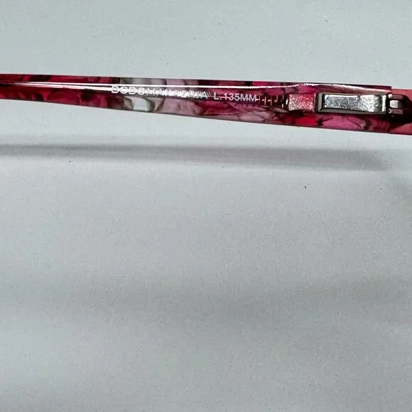 BCBGMaxazria Kana Wine Eyeglasses Frames Womens Pink‎ red 53 17 135 H13576